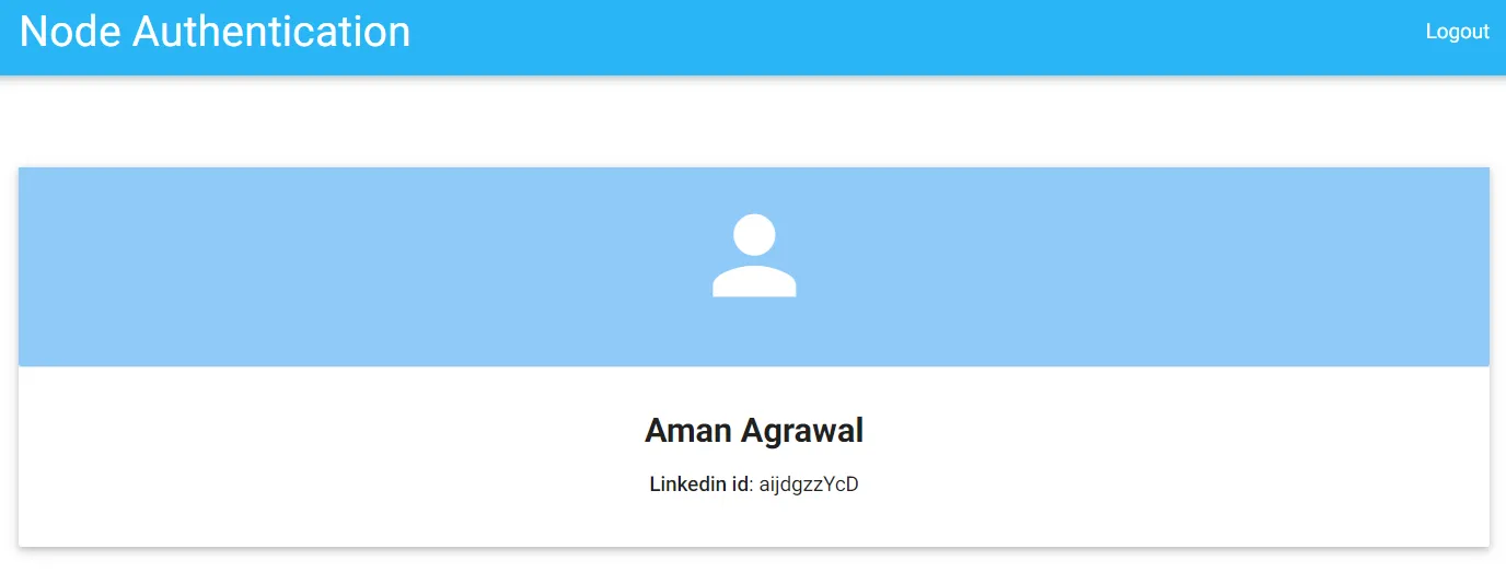 Linkedin login profile page