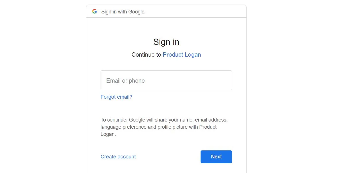 Google Login Google Login