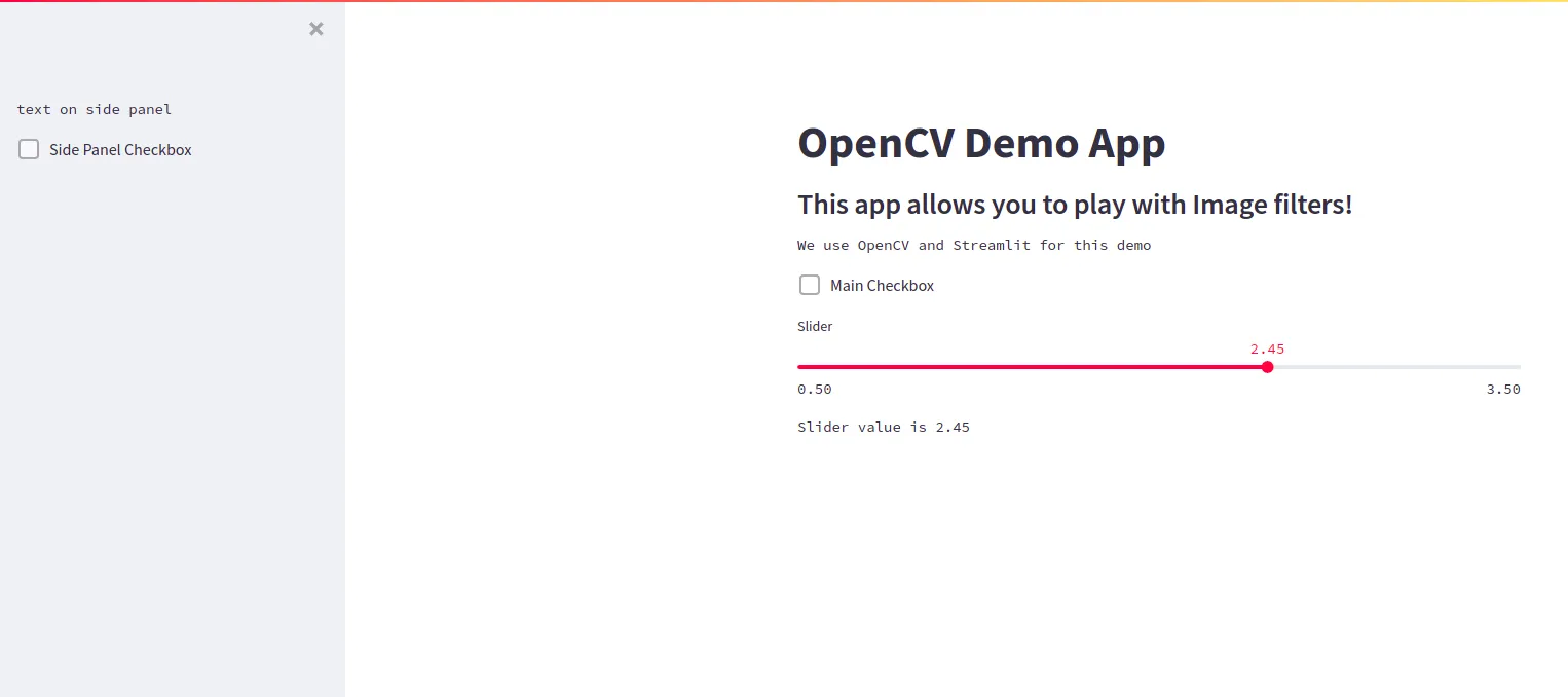 Streamlit basic web app