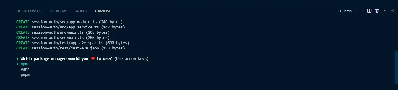 Choose your preferred package manager