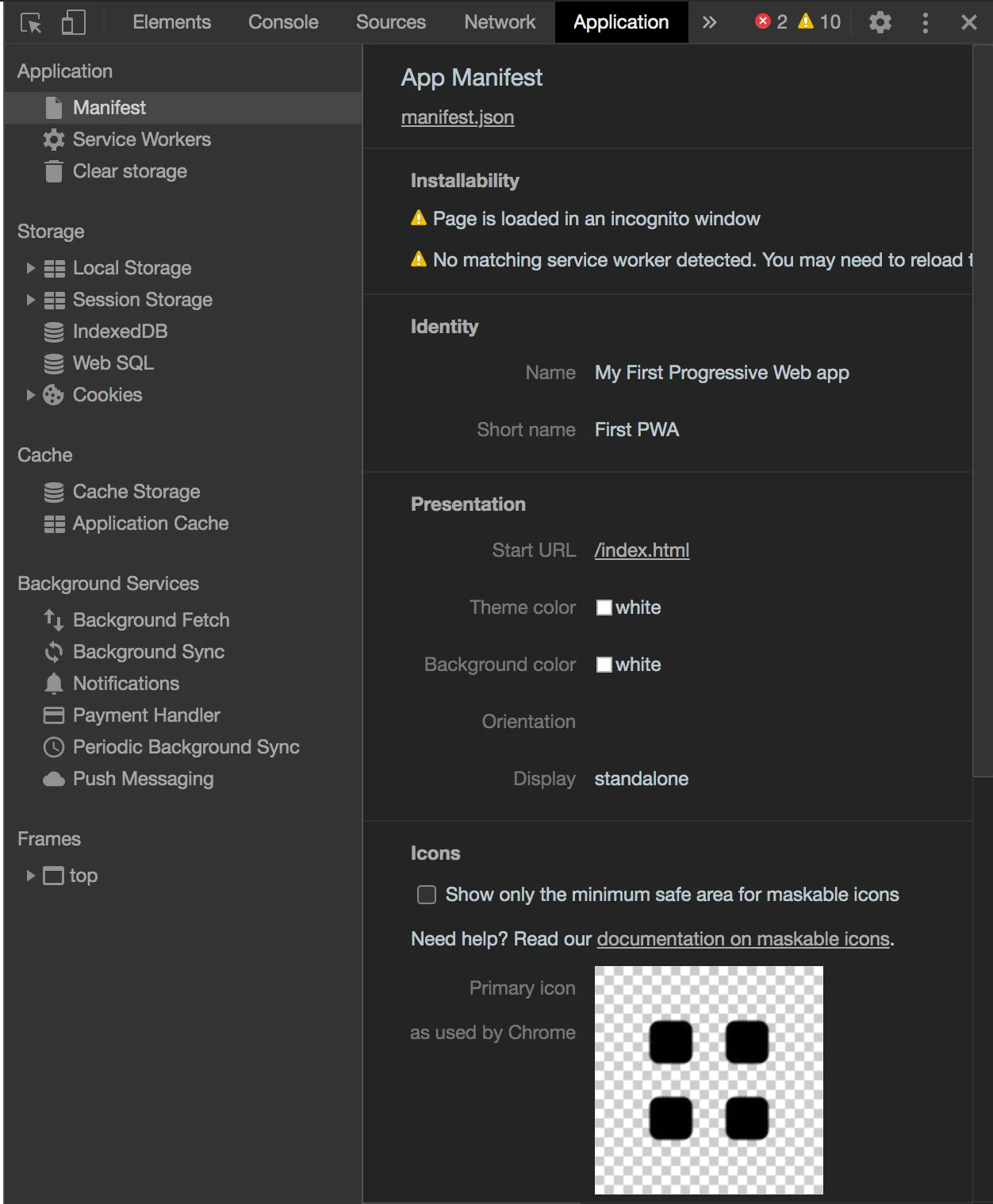 Application Manifest