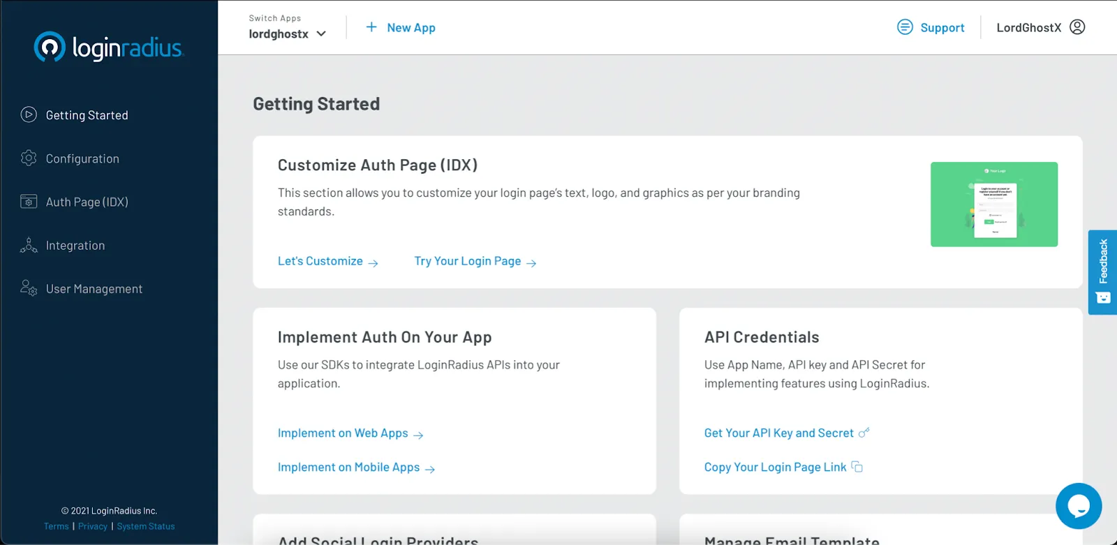 LoginRadius Dashboard