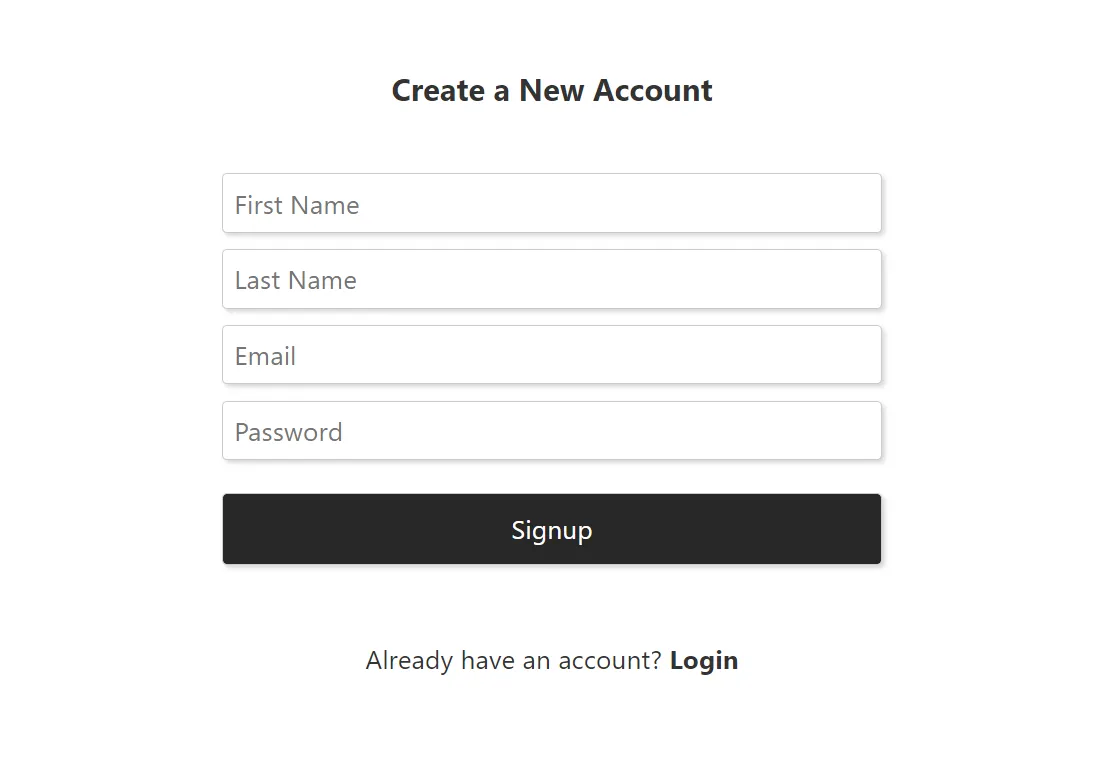 Signup Page