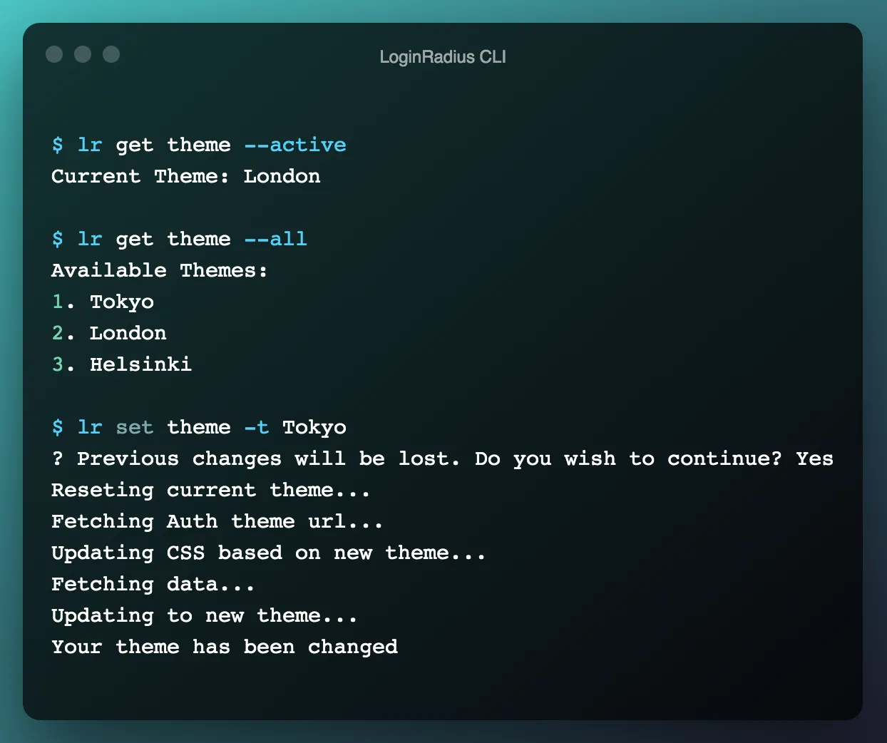 Theme Customization CLI