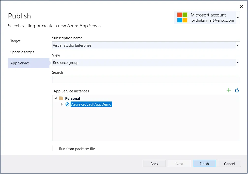 Publish your application