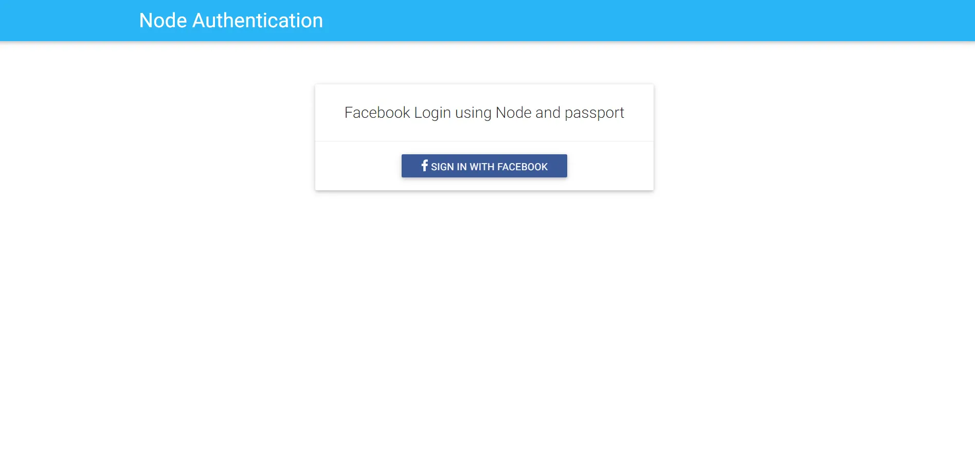 Facebook login home page