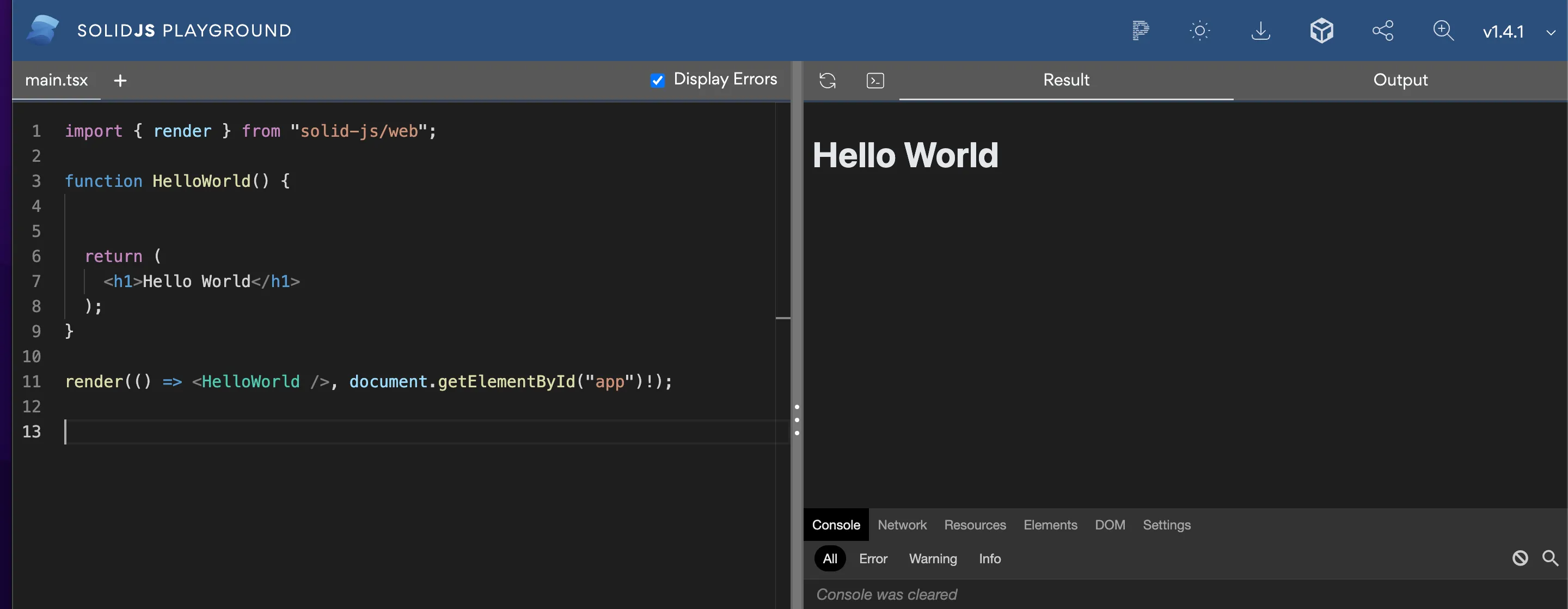 HelloWorld Example