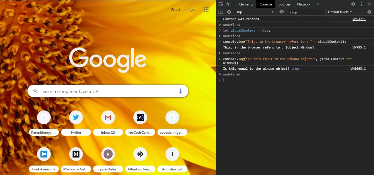this in the global context
